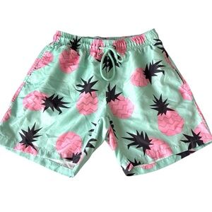 Free Planet Swim Trunks Shorts Mens size Small Pink Pineapples